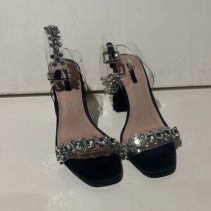 TOPSHOP jeweled heel